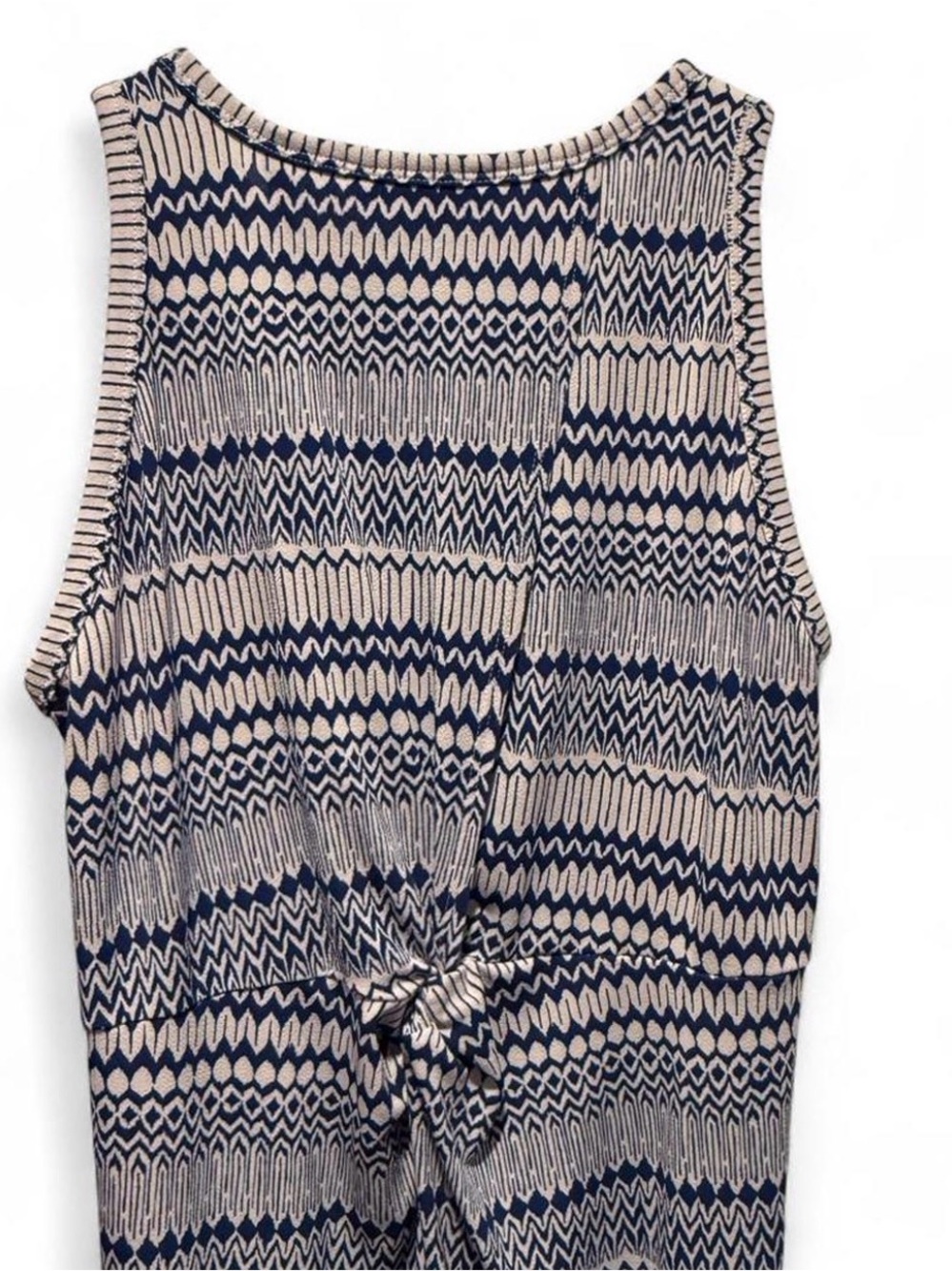 Banana Republic Navy & White Sleeveless Patterned Maxi Dress - Picture 6 of 7